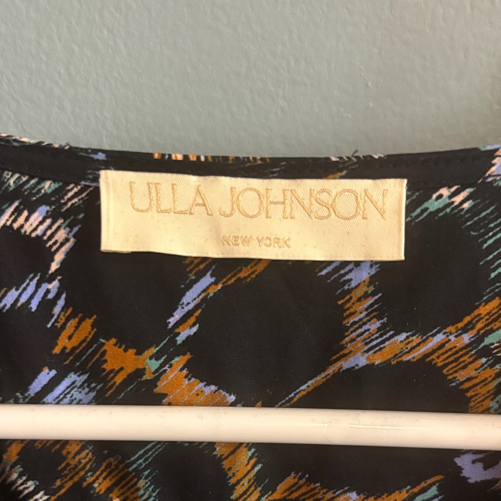 Ulla Johnson Black Floral Long-Sleeve Mini Dress - Picture 2 of 3